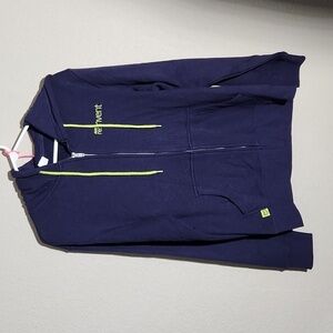AWS Womens Jacket Hoodie size M Navy Blue Tech Jacket